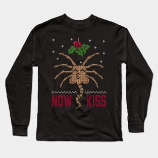 NOW KISS - Ugly Christmas Sweater Long Sleeve T-Shirt